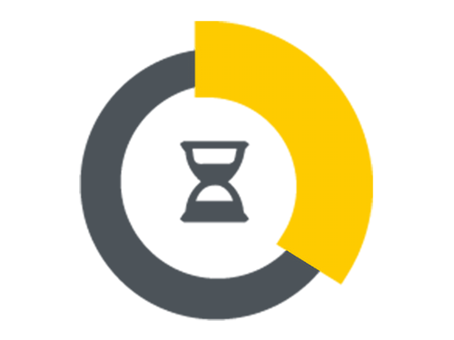Icon depicting a third of the time