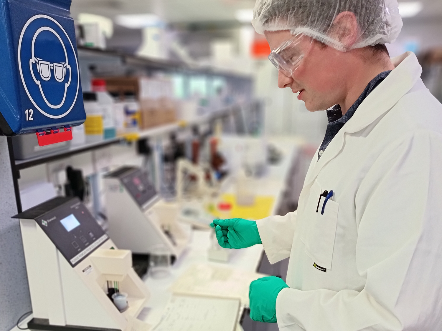 person working in the manufacturing facility