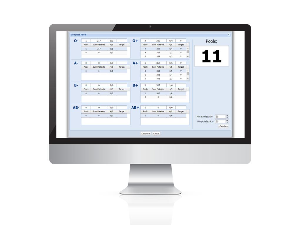 T-Pool computer screen