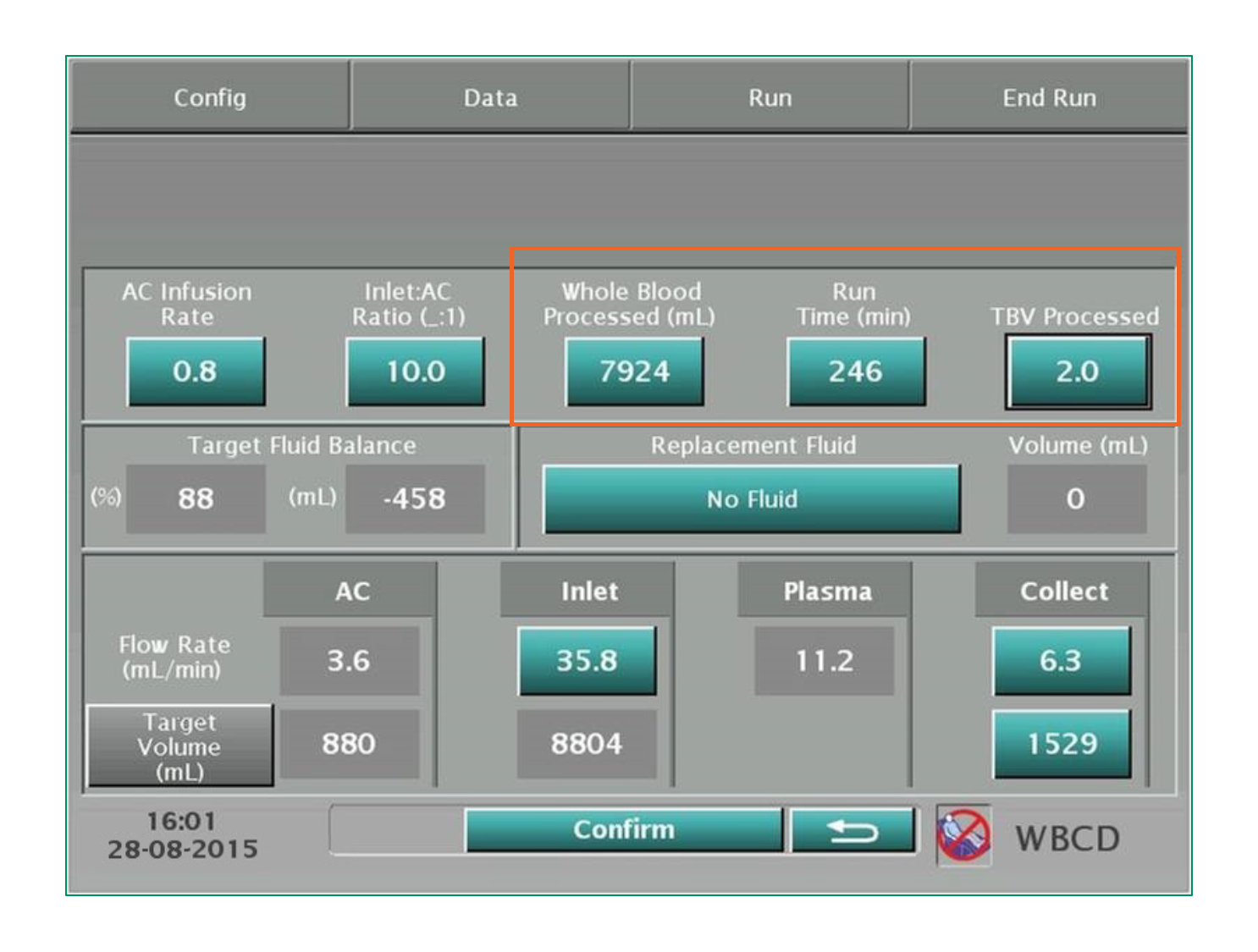 Set the WBCD run targets